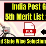 India Post GDS 5th Merit List 2024, Check State Wise Selection List PDF @indiapostgdsonline.gov.in