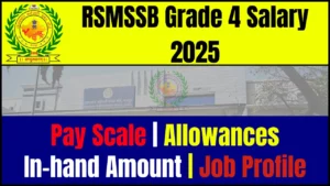 RSMSSB Grade 4 Salary 2025: Check Job Profile, Pay Scale, In-hand Amount & Allowances