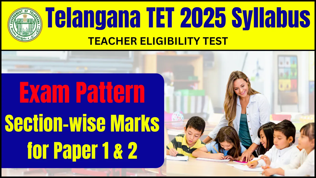 Telangana TET 2025 Syllabus Exam Pattern and Sectionwise Marks for Paper 1 & 2 IDOLGU News