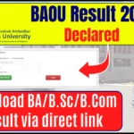 BAOU Result 2025 Declared - Download BA/B.Sc/B.Com Result via direct link