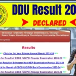 DDU Result 2025 Declared on ddugu.ac.in; Download UG and PG Semester Result/Marksheet