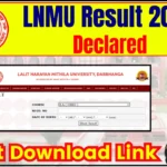 LNMU Result 2025 - Download lnmu.ac.in Part 1,2,3 Result Link