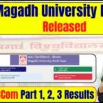 Magadh University Result 2025 Released Part 1, 2, 3 BA, BSc, BCom Results @ magadhuniversity.ac.in