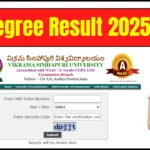 VSU Degree Result 2025 {OUT} - Check Vikrama Simhapuri University Nellore UG/PG Result